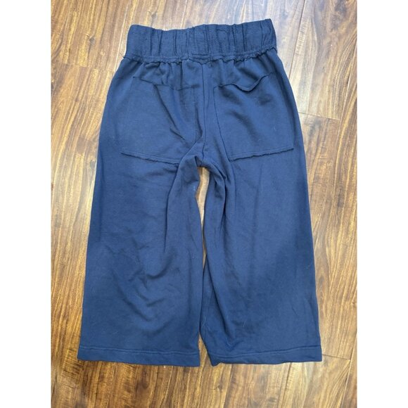 FP Free People Beach Wide Leg Pants Women’s Pull On Beach Cotton XS Blue NEW - Picture 7 of 9